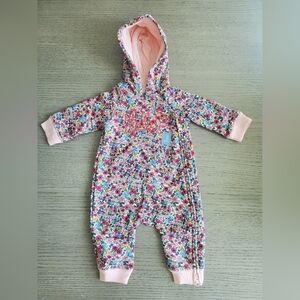 GAP Kids Floral Footie - Pink and Blue